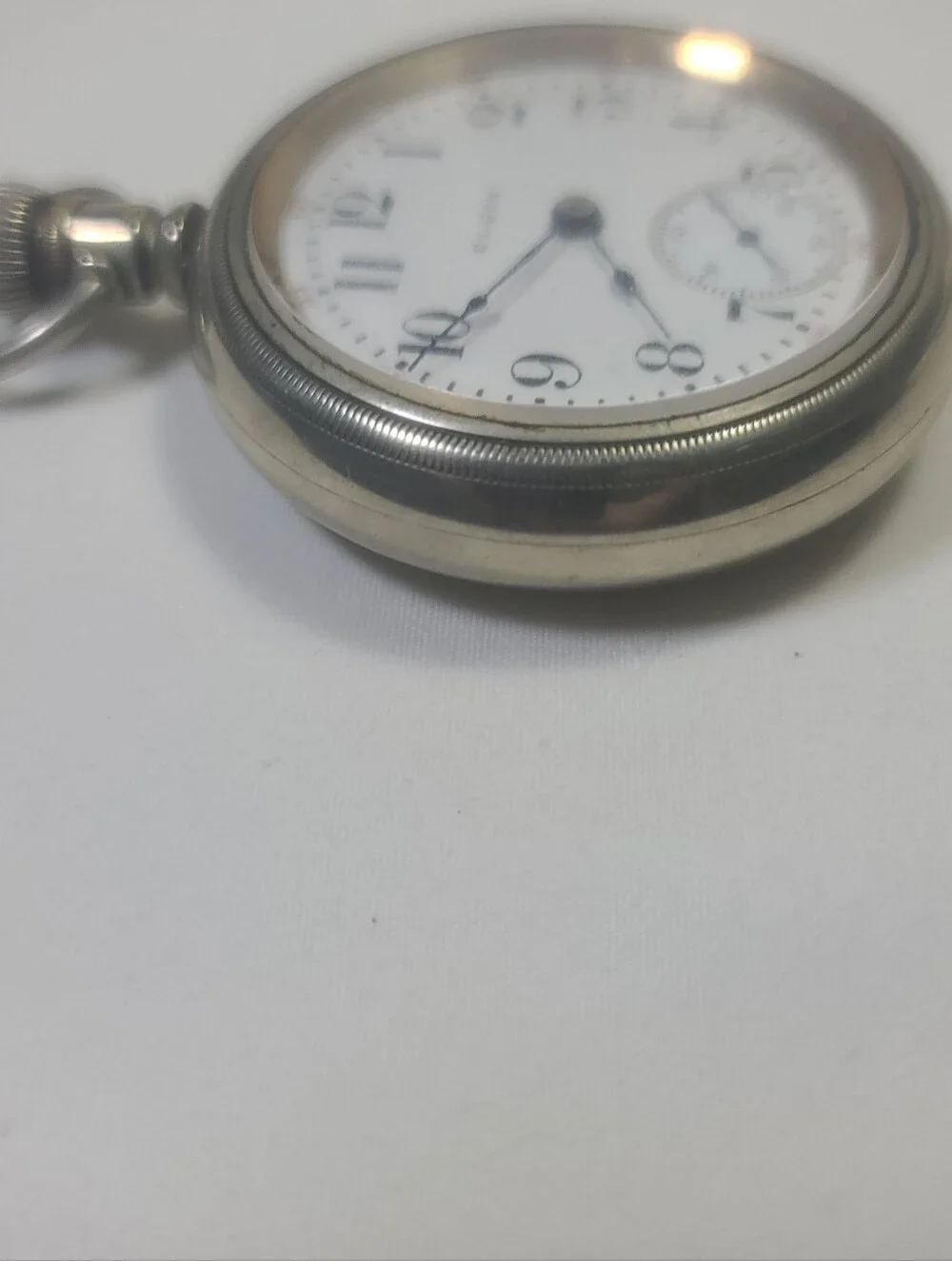 Elgin National Watch Co. Nickel Silver Pocket Watch For Parts Or Repair